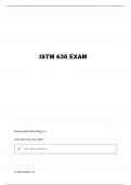 ISTM 630 QUESTIONS AND VERIFIED ANSWERS