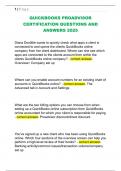 QUICKBOOKS PROADVISOR  CERTIFICATION QUESTIONS AND  ANSWERS 2025