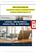 SOLUTION MANUAL Legal Research&comma; Analysis&comma; and Writing&comma; 5th Edition by Putman&comma; Albright&comma; Chapters 1 - 19
