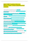 AQA GCSE Combined Science Physics Paper 2 Exam Questions And Answers