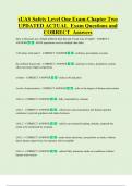 sUAS Safety Level One Exam-Chapter Two  UPDATED ACTUAL  Exam Questions and  CORRECT  Answers