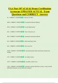 FAA Part 107 sUAS & Drone Certification  Acronyms UPDATED ACTUAL  Exam  Questions and CORRECT  Answers