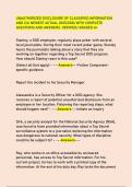 UNAUTHORIZED DISCLOSURE OF CLASSIFIED INFORMATION  AND CUI NEWEST ACTUAL 2025&sol;2026 WITH COMPLETE  QUESTIONS AND ANSWERS&period; VERIFIED&sol; GRADED A&plus;