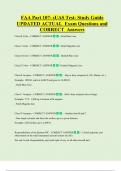 FAA Part 107- sUAS Test- Study Guide  UPDATED ACTUAL  Exam Questions and  CORRECT  Answers