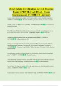 sUAS Safety Certification Level 1 Practice  Exam UPDATED ACTUAL  Exam  Questions and CORRECT  Answers 