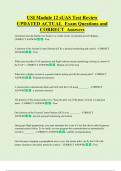 USI Module 12 sUAS Test Review  UPDATED ACTUAL  Exam Questions and  CORRECT  Answers