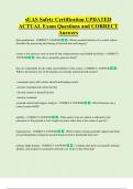 sUAS Safety Certification UPDATED  ACTUAL Exam Questions and CORRECT   Answers