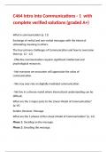 C464 Intro Into Communications - 1 with complete verified solutions &lpar;graded A&plus;&rpar;&period;