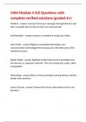 C464 Module 4 AJS Questions with complete verified solutions &lpar;graded A&plus;&rpar;