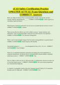 sUAS Safety Certification Practice  UPDATED ACTUAL Exam Questions and  CORRECT  Answers 