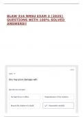 BLAW 316 NMSU EXAM 3 &lpar;2025&rpar; QUESTIONS WITH 100&percnt; SOLVED ANSWERS&excl;&excl;