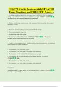 COG170&colon; Cogito Fundamentals UPDATED    Exam Questions and CORRECT  Answers