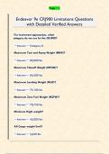 Endeavor 9e CRJ900 Limitations Questions  with Detailed Verified Answers