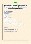 Endeavor 9E CRJ-900 General subjects  focus review questions Questions with  Detailed Verified Answers 