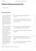 Walmart Hiring Assessment Test Questions And Answers &vert; Updated Solutions &vert; 100&percnt; Correct Answers