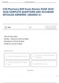 CVS Pharmacy BOP Exam Review EXAM 2025 2026 COMPLETE QUESTIONS AND ACCURADE  DETAILED ANSWERS GRADED A&plus;