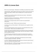 USPA A License Quiz NEWEST 2025&sol;2026 ACTUAL EXAM COMPLETE QUESTIONS AND CORRECT DETAILED ANSWERS &lpar;VERIFIED ANSWERS&rpar; &vert;ALREADY GRADED A&plus;&vert;&vert;BRAND NEW&excl;&excl;