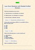 Laser Exam Questions with Detailed Verified  Answers