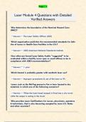 Laser Module 4 Questions with Detailed  Verified Answers 