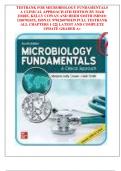 TESTBANK FOR MICROBIOLOGY FUNDAMENTALS  A CLINICAL APPROACH 4TH EDITION BY MAR  JORIE&comma; KELLY COWAN AND HEIDI SMITH ISBN10&colon;  126070243X&comma; ISBN13&colon; 9781260702439 FULL TESTBANK  ALL CHAPTERS 1-22&vert;&vert; LATEST AND COMPLETE  UPDATE GRADED A&plus;