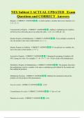NES Subtest 2 ACTUAL UPDATED   Exam  Questions and CORRECT  Answers