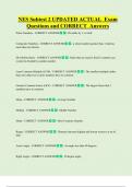 NES Subtest 2 UPDATED ACTUAL  Exam  Questions and CORRECT  Answers 