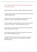 WGU C464 Introduction to Communication Exam 91 Questions with Verified Answers&comma;100&percnt;CORRECT