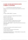 CAADC EXAM QUESTIONS WITH CORRECT ANSWERS 
