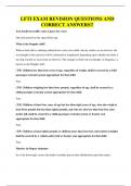 LFTI EXAM REVISION QUESTIONS AND CORRECT ANSWERS&excl;