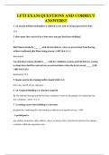 LFTI EXAM QUESTIONS AND CORRECT ANSWERS&excl;&excl;