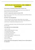 LFTI EXAM 5 QUESTIONS AND CORRECT ANSWERS&excl;
