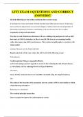 LFTI EXAM 4 QUESTIONS AND CORRECT ANSWERS&excl;&excl;