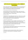 BUNDLE OF LFTI EXAMS ALL WITH QUESTIONS AND 100&percnt; CORRECT ANSWERS