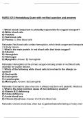 NURS 5315 Hematology Exam with verified question and answers 