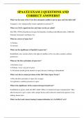 SPAATZ EXAM 2 QUESTIONS AND CORRECT ANSWERS