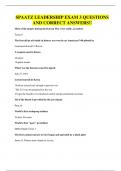 BUNDLE OF SPAATZ LEADERSHIP  EXAMS ALL WITH QUESTIONS AND 100&percnt; CORRECT ANSWERS