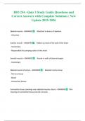 BIO 254 - Quiz 3 Study Guide Questions and Correct Answers with Complete Solutions &vert; New Update 2025-2026