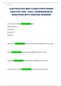 ELECTROLYSIS IBEC&plus;LASER STATE BOARD PRACTICE TEST 2025 &vert; COMPREHENSIVE QUESTIONS WITH VERIFIED ANSWERS