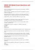 EMAE 160 METALS EXAM QUESTIONS AND ANSWERS