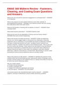 EMAE 160 MIDTERM REVIEW - FASTENERS&comma; CLEANING&comma; AND COATING EXAM QUESTIONS AND ANSWERS