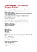 EMAE 260 EXAM 1 QUESTIONS WITH COMPLETE SOLUTIONS