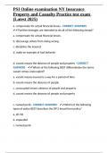 PSI Online examination NY Insurance Property and Casualty Practice test exam &lpar;Latest 2025&rpar;&period;docx