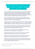 NYS INFECTION CONTROL MANDATED   TRAINING COMPLETE EXAM LATEST  QUESTIONS AND ANSWERS 