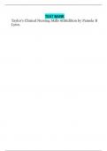 TEST BANK FOR Taylor's Clinical Nursing Skills Sixth&comma; North American Edition by Pamela B Lynn ISBN&colon;978-1975168704 ALL CHAPTERS COVERED YOUR ULTIMATE GUIDE 100&percnt; VERIFIED A&plus; GRADE ASSURED&excl;&excl;&excl;&excl;&excl;&excl; NEW LATEST UPDATE&excl;&excl;&excl;&excl;&excl;&excl;&excl;&excl;
