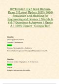 ISYE 6644 &sol; ISYE 6644 Midterm Exam 2 &lpar;Latest Update 2025 &sol; 2026&rpar; Simulation and Modeling for Engineering and Science &vert; Module 5&comma; 6 & 7 Questions & Answers &vert; Grade A &vert; 100&percnt; Correct - Georgia Tech