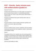 D357 &ndash; Diversity&comma; Equity&comma; Inclusion exam with verified solutions &lpar;graded A&plus;&rpar;&period;