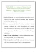D 389 &sol; D389 Pre - Assessment &lpar;Latest Update 2025 &sol; 2026&rpar; Learning Strategies in Higher Education &vert; Questions and Answers &vert; Grade A &vert; 100&percnt; Correct&period; WGU