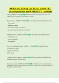 NURS 332  FINAL ACTUAL UPDATED      Exam Questions and CORRECT  Answers 