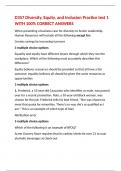 D357 Diversity&comma; Equity&comma; and Inclusion Practice test 1 WITH 100- CORRECT ANSWERS&period;