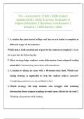 Pre - Assessment D 389 &sol; D389 &lpar;Latest Update 2025 &sol; 2026&rpar; Learning Strategies in Higher Education &vert; Questions and Answers &vert; Grade A &vert; 100&percnt; Correct&period; WGU